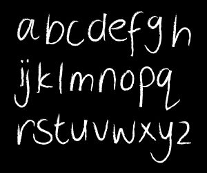 blackboard alphabet